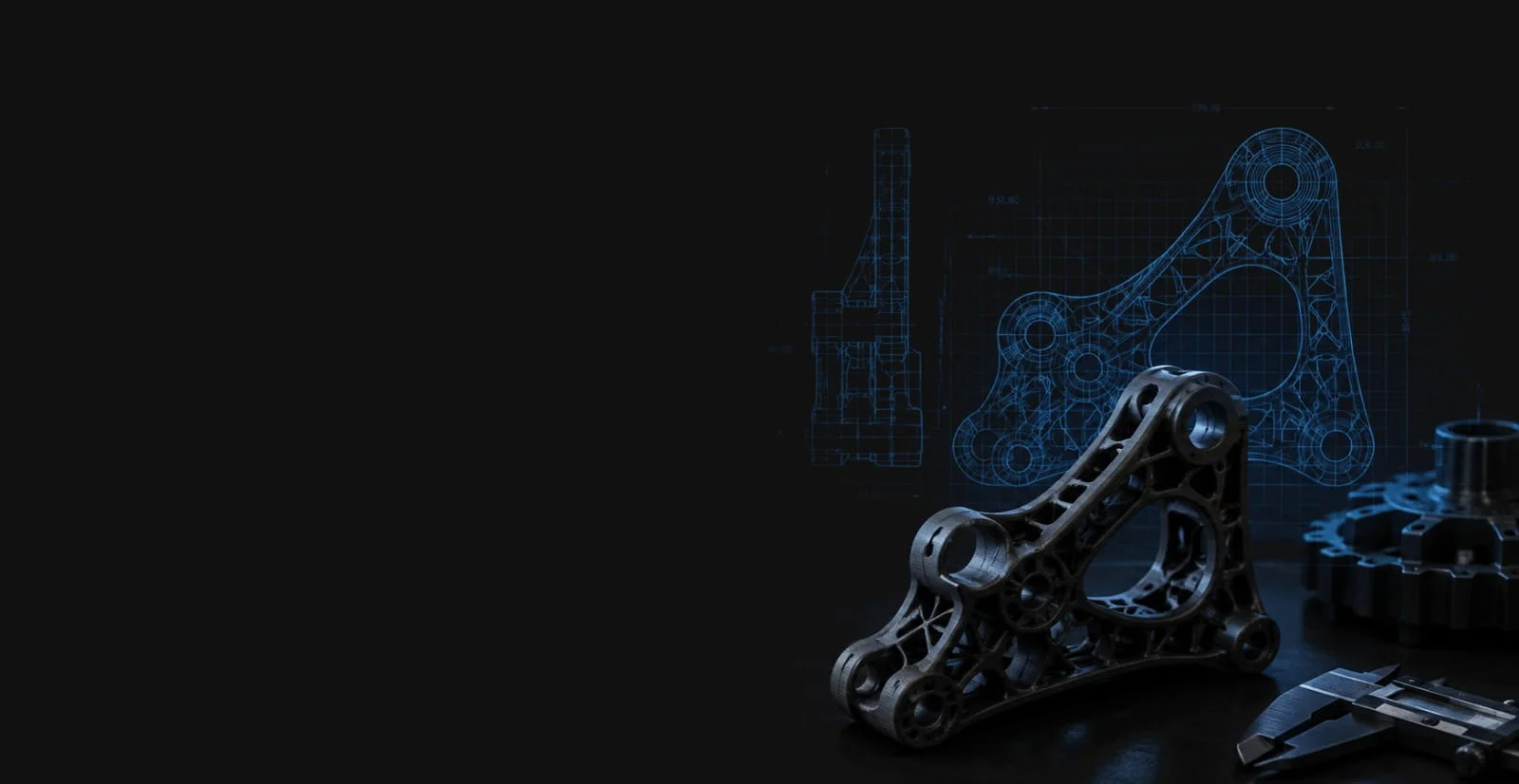 3D CAD engineering design with detailed mechanical component
