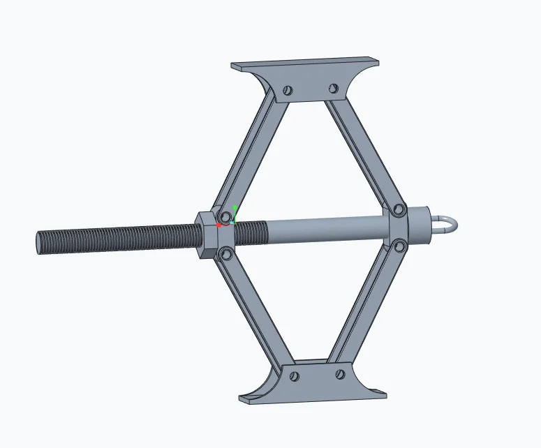 3D model of a mechanical scissor jack